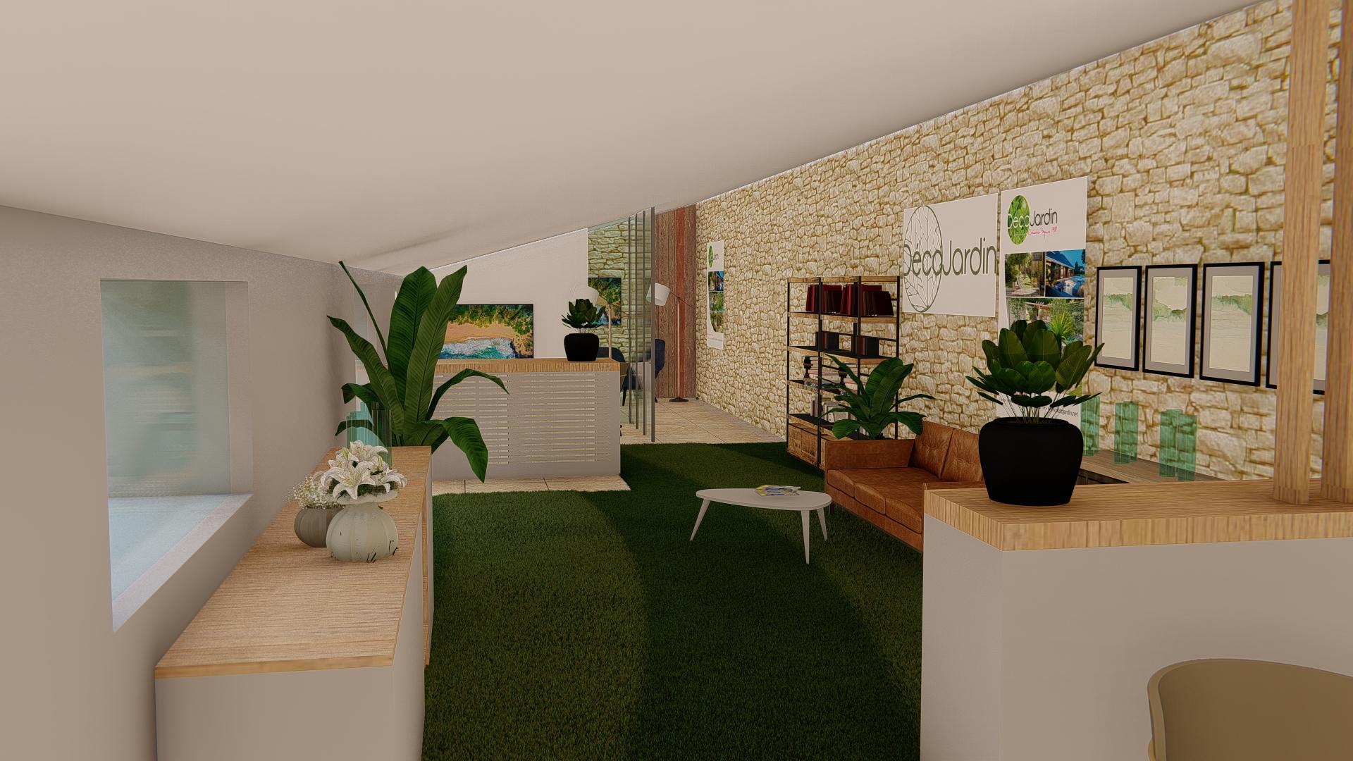 Locaux de présentation de projet, Déco jardin vigneux de bretagne